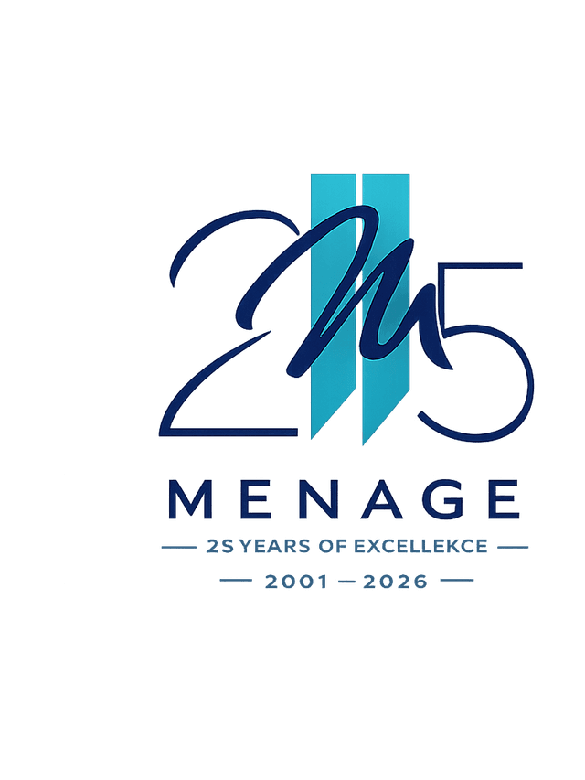 Ménage 25 Years of Excellence anniversary mark